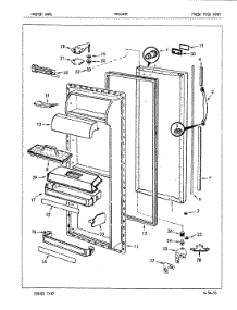 04 - Fresh Food Door parts for Admiral Refrigerator PNS24H9H / 7L49A from AppliancePartsPros.com