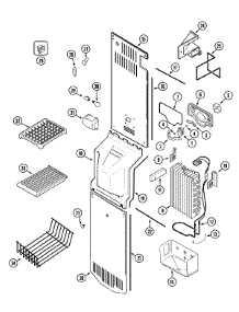 03 - Freezer Compartment parts for Maytag Refrigerator PSB2151GRW from AppliancePartsPros.com