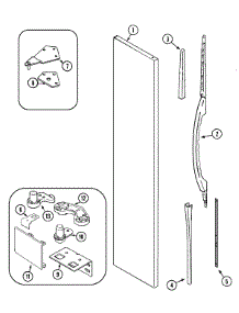 05 - Freezer Outer Door parts for Maytag Refrigerator PSB2151GRW from AppliancePartsPros.com