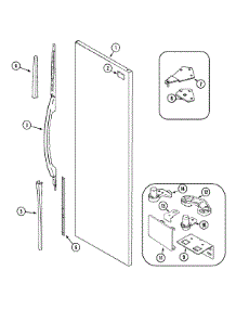 07 - Fresh Food Outer Door parts for Maytag Refrigerator PSB2151GRW from AppliancePartsPros.com