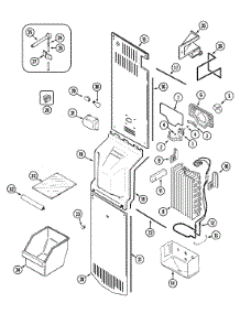04 - Freezer Compartment parts for Maytag Refrigerator PSD2350DRW from AppliancePartsPros.com