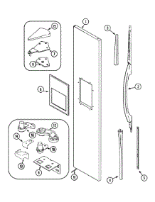 06 - Freezer Outer Door parts for Maytag Refrigerator PSD2450GRW from AppliancePartsPros.com