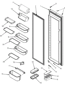 15 - Refrigerator Door parts for Maytag Refrigerator PSD269LHEW from AppliancePartsPros.com