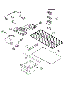 05 - Fresh Food Compartment parts for Maytag Refrigerator PTB1551FRQ from AppliancePartsPros.com