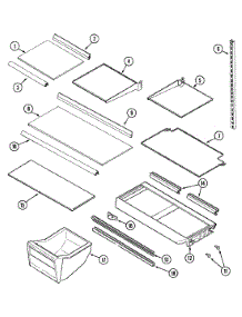09 - Shelves & Accessories parts for Maytag Refrigerator PTB1553DRW from AppliancePartsPros.com