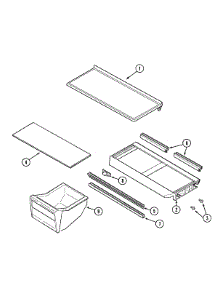 09 - Shelves & Accessories parts for Maytag Refrigerator PTB1553FRW from AppliancePartsPros.com