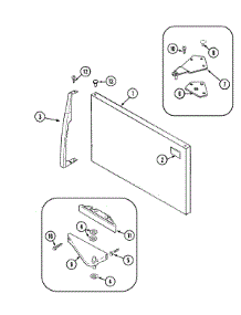 09 - Freezer Outer Door parts for Maytag Refrigerator PTB1553GRQ from AppliancePartsPros.com
