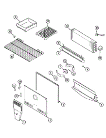 03 - Freezer Compartment parts for Maytag Refrigerator PTB1953DRA from AppliancePartsPros.com
