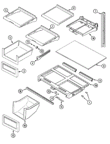 09 - Shelves & Accessories parts for Maytag Refrigerator PTB1954FRW from AppliancePartsPros.com
