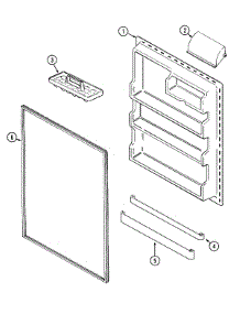 06 - Fresh Food Inner Door parts for Maytag Refrigerator PTB2153DRW from AppliancePartsPros.com