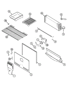 03 - Freezer Compartment parts for Maytag Refrigerator PTB2153FRW from AppliancePartsPros.com