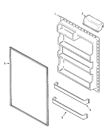 06 - Fresh Food Inner Door parts for Maytag Refrigerator PTF1952FRW from AppliancePartsPros.com
