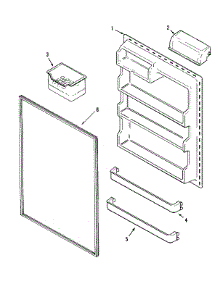 06 - Fresh Food Inner Door parts for Maytag Refrigerator PTF216LHRW from AppliancePartsPros.com