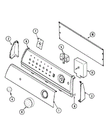 02 - Control Panel parts for Admiral Dryer PYE2200AKW from AppliancePartsPros.com