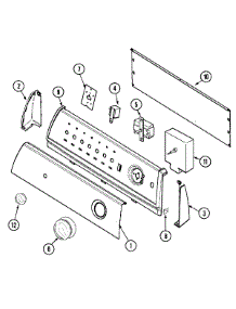 02 - Control Panel parts for Maytag Dryer PYE2200AYW from AppliancePartsPros.com