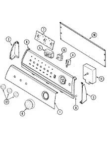 02 - Control Panel parts for Maytag Dryer PYE3200AZW from AppliancePartsPros.com