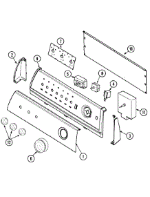 02 - Control Panel parts for Maytag Dryer PYE3360AYW from AppliancePartsPros.com