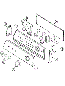 02 - Control Panel parts for Maytag Dryer PYE4500AYW from AppliancePartsPros.com