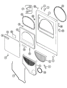 03 - Door parts for Maytag Dryer PYE4500AZW from AppliancePartsPros.com