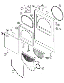 03 - Door parts for Maytag Dryer PYG3360AWW from AppliancePartsPros.com