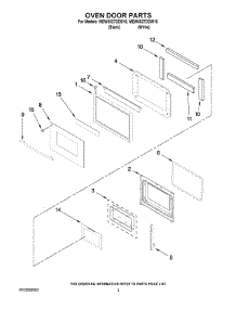 02 - Oven Door Parts parts for Maytag Oven MEW5527DDB16 from AppliancePartsPros.com
