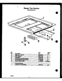 12 - Range Top Section parts for Amana Range QDU-966 from AppliancePartsPros.com