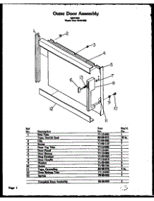 08 - Outer Door Assy parts for Amana Microwave QMD-800 from AppliancePartsPros.com