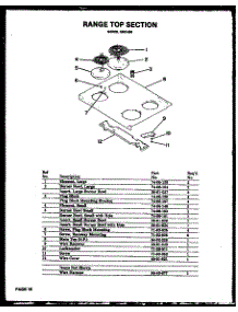 12 - Range Top Section parts for Amana Microwave QMD-800 from AppliancePartsPros.com