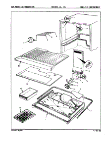 02 - Freezer Compartment parts for Magic Chef Refrigerator RB15HA-1AL / 8C43BA from AppliancePartsPros.com