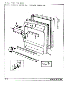 04 - Fresh Food Door parts for Magic Chef Refrigerator RB15MN-0A / CG06A from AppliancePartsPros.com