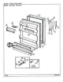 02 - Freezer Door parts for Magic Chef Refrigerator RB173PA / DG35A from AppliancePartsPros.com
