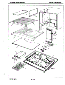 02 - Freezer Compartment parts for Magic Chef Refrigerator RB17CA-2A / 4A75B from AppliancePartsPros.com