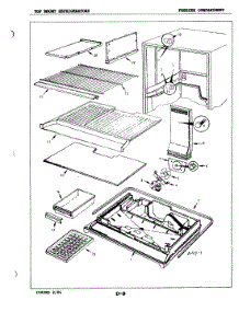 02 - Freezer Compartment parts for Magic Chef Refrigerator RB17CA-3A / 4D41A from AppliancePartsPros.com