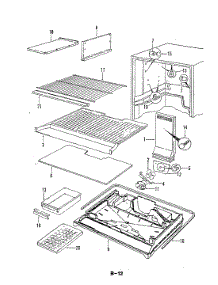 02 - Freezer Compartment parts for Magic Chef Refrigerator RB17EY-2A / 5C43B from AppliancePartsPros.com