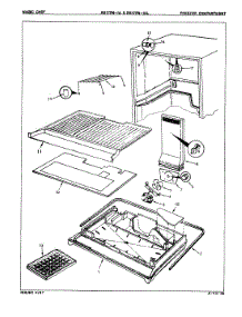 02 - Freezer Compartment parts for Magic Chef Refrigerator RB17FA-1A / 7D68A from AppliancePartsPros.com