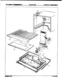 02 - Freezer Compartment parts for Magic Chef Refrigerator RB17FA1AF / 7D66A from AppliancePartsPros.com