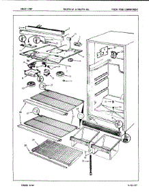 03 - Fresh Food Compartment parts for Magic Chef Refrigerator RB17FA-1AL / 7C35B from AppliancePartsPros.com