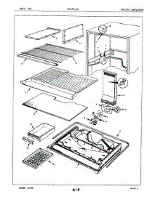 02 - Freezer Compartment parts for Magic Chef Refrigerator RB17FA-3A / 7C16A from AppliancePartsPros.com