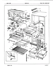 03 - Fresh Food Compartment parts for Magic Chef Refrigerator RB17GA-3A / 7C29A from AppliancePartsPros.com