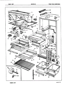 03 - Fresh Food Compartment parts for Magic Chef Refrigerator RB17GY-3A / 7C36B from AppliancePartsPros.com