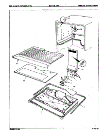 02 - Freezer Compartment parts for Magic Chef Refrigerator RB17HA1AF / 8C62A from AppliancePartsPros.com