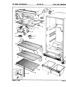 03 - Fresh Food Compartment parts for Magic Chef Refrigerator RB17HN1AF / 9B51A from AppliancePartsPros.com