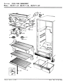 03 - Fresh Food Compartment parts for Magic Chef Refrigerator RB17KA-1A / AG21B from AppliancePartsPros.com