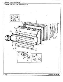 02 - Freezer Door parts for Magic Chef Refrigerator RB17KA-1A / BG21C from AppliancePartsPros.com