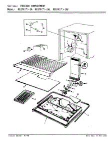 02 - Freezer Compartment parts for Magic Chef Refrigerator RB17KA-1A / AG21A from AppliancePartsPros.com