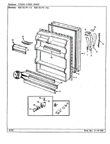 04 - Fresh Food Door parts for Magic Chef Refrigerator RB17KA-1AL / BG22C from AppliancePartsPros.com