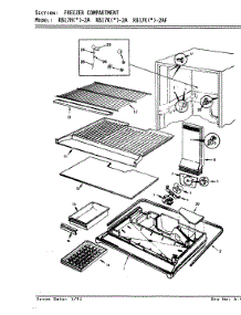 02 - Freezer Compartment parts for Magic Chef Refrigerator RB17KA-2A / AG31A from AppliancePartsPros.com