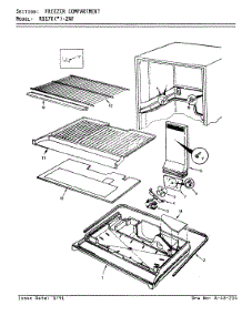 02 - Freezer Compartment parts for Magic Chef Refrigerator RB17KA2AF / BG36A from AppliancePartsPros.com
