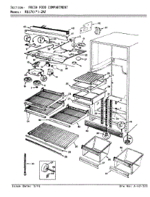 03 - Fresh Food Compartment parts for Magic Chef Refrigerator RB17KA2AF / BG36A from AppliancePartsPros.com