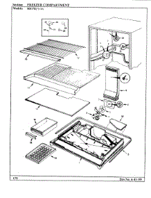 02 - Freezer Compartment parts for Magic Chef Refrigerator RB17KA-3A / AG39A from AppliancePartsPros.com